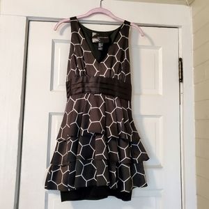 Black and white 50's style mini dress